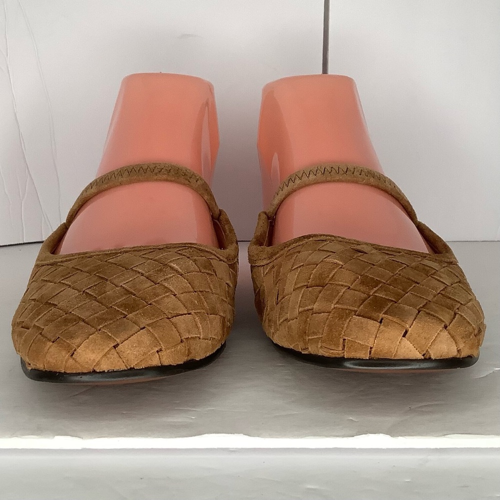 Madewell The Greta Ballet Flat Woven Tan Leather Women’s Mule Flats Sz 5 Boho - Picture 6 of 11
